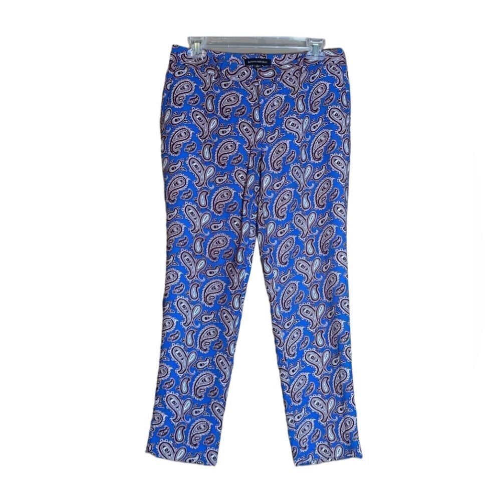 Banana republic Avery paisley cropped pants. Size 2.